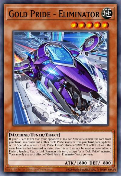 Gold Pride - Eliminator Super Rare LEDE-EN020 Legacy of Destruction Yugioh card