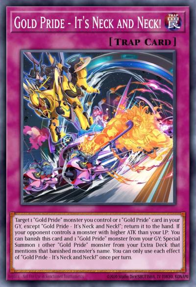 Gold Pride - Its Neck and Neck Common CYAC-EN092 Cyberstorm Access Yugioh card