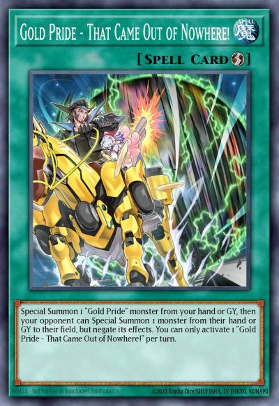 Gold Pride - That Came Out of Nowhere Ultra Rare CYAC-EN089 Cyberstorm Access Yugioh card