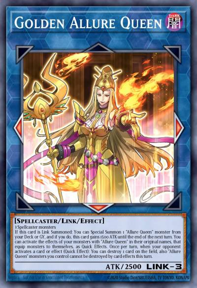 Golden Allure Queen Super Rare MZTM-EN058 Maze of the Master Yugioh card