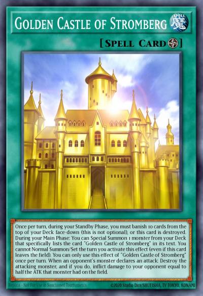 Golden Castle of Stromberg Secret Rare BLRR-EN010 Battles of Legend Relentless Revenge Yugioh card