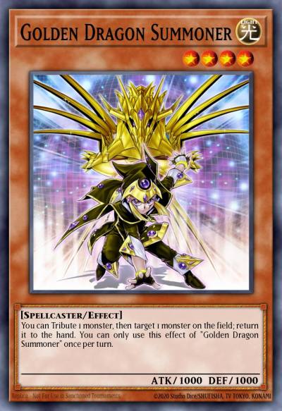Golden Dragon Summoner Common YS14-EN016 Super Starter Space-Time Showdown Yugioh card