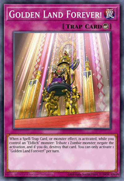 Golden Land Forever Rare MGED-EN128 Maximum Gold El Dorado Yugioh card