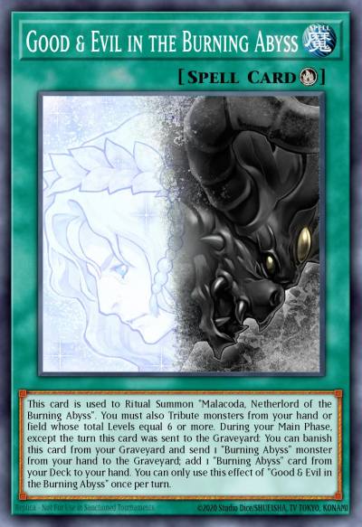 Good and Evil in the Burning Abyss Super Rare SECE-EN086 Secrets of Eternity Yugioh card