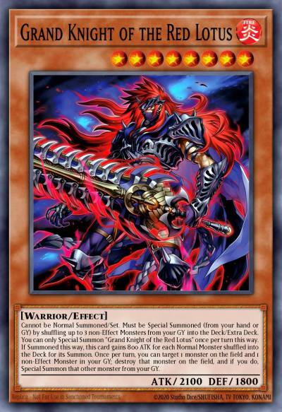 Grand Knight of the Red Lotus Common SUDA-EN024 Supreme Darkness Yugioh card