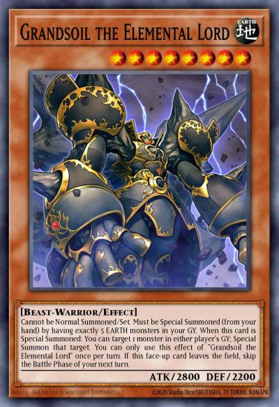 Grandsoil the Elemental Lord Super Rare FLOD-ENSE1 Flames of Destruction Special Edition Yugioh card