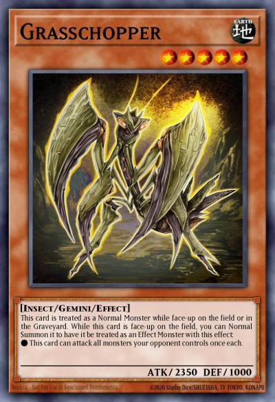Grasschopper Rare TAEV-EN022 Tactical Evolution Yugioh card