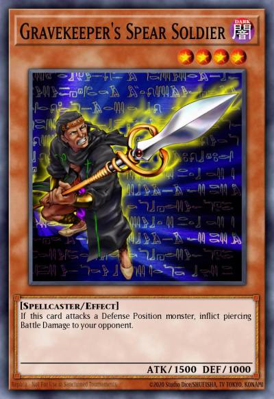 Gravekeepers Spear Soldier Common DR1-EN010 Dark Revelation Volume 1 Yugioh card