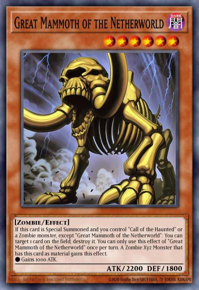 Great Mammoth of the Netherworld Rare MZMU-EN004 Maze of Muertos Yugioh card