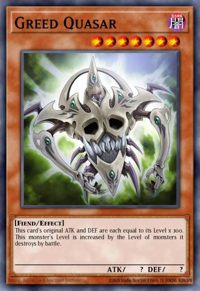 Greed Quasar Secret Rare CRMS-EN098 Crimson Crisis Yugioh card