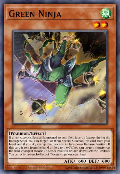 Green Ninja Super Rare PHHY-EN098 Photon Hypernova Yugioh card