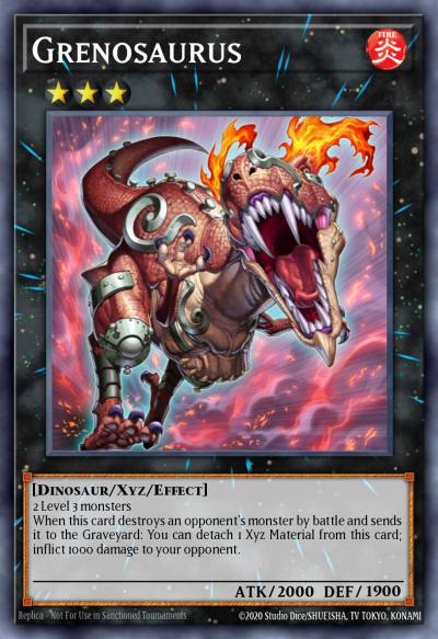 Grenosaurus Shatterfoil Rare BP03-EN116 Battle Pack 3 Monster League Yugioh card