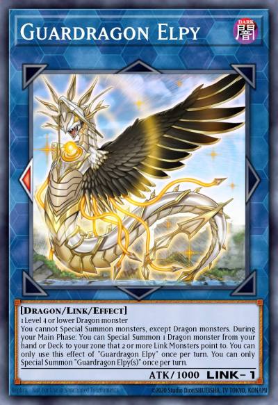 Guardragon Elpy Prismatic Secret Rare MP20-EN021 2020 Tin of Lost Memories Mega Pack Yugioh card