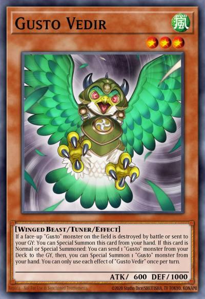 Gusto Vedir Common DAMA-EN019 Dawn of Majesty Yugioh card