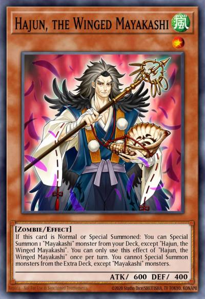 Hajun the Winged Mayakashi Secret Rare HISU-EN029 Hidden Summoners Yugioh card