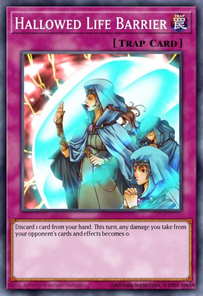 Hallowed Life Barrier Super Rare DR3-EN060 Dark Revelation Volume 3 Yugioh card