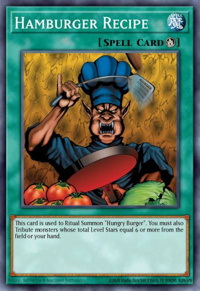Hamburger Recipe Common MRL-063 Magic Ruler Yugioh card