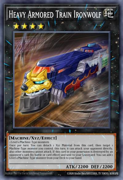 Heavy Armored Train Ironwolf Super Rare RATE-EN050 Raging Tempest Yugioh card