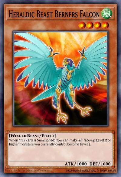 Heraldic Beast Berners Falcon Common ABYR-EN013 Abyss Rising Yugioh card