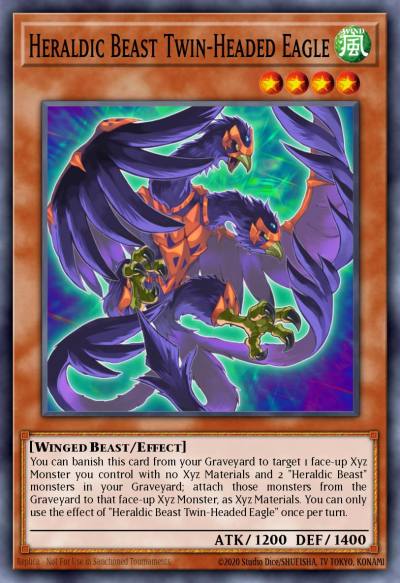 Heraldic Beast Twin-Headed Eagle Rare CBLZ-EN015 Cosmo Blazer Yugioh card