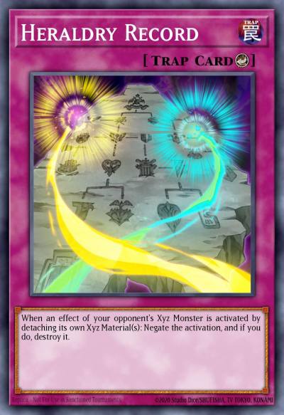 Heraldry Record Super Rare NUMH-EN059 Number Hunters Yugioh card