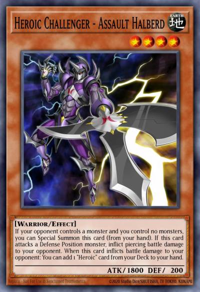 Heroic Challenger - Assault Halberd Super Rare WSUP-EN016 World Superstars Yugioh card