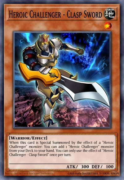 Heroic Challenger - Clasp Sword Super Rare NUMH-EN011 Number Hunters Yugioh card