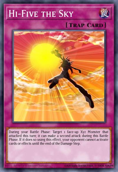 Hi-Five the Sky Platinum Secret Rare RA04-EN239 Quarter Century Stampede Yugioh card