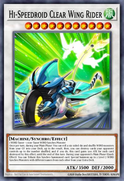 Hi-Speedroid Clear Wing Rider Ultra Rare LED8-EN006 Legendary Duelists Synchro Storm Yugioh card