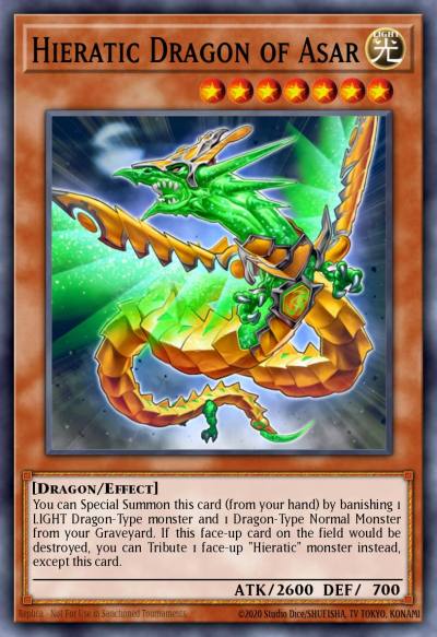 Hieratic Dragon of Asar Rare GAOV-EN024 Galactic Overlord Yugioh card