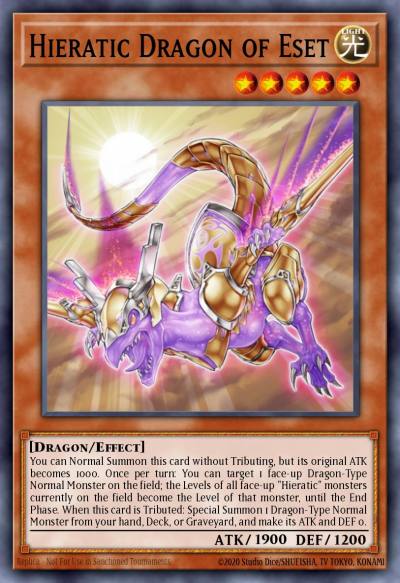Hieratic Dragon of Eset Common GAOV-EN020 Galactic Overlord Yugioh card