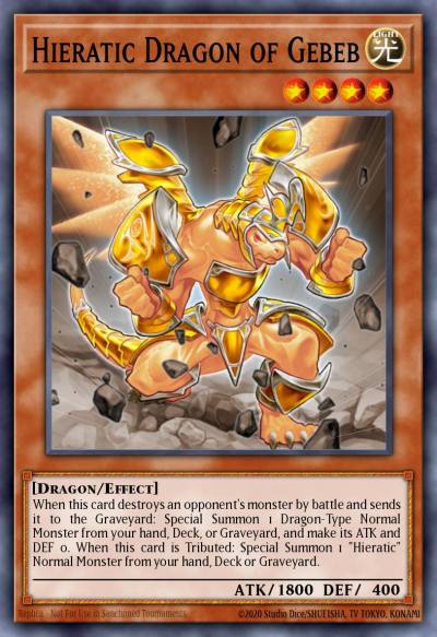 Hieratic Dragon of Gebeb Super Rare GAOV-EN019 Galactic Overlord Yugioh card
