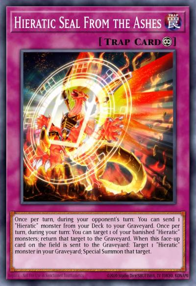 Hieratic Seal From the Ashes Secret Rare GAOV-EN088 Galactic Overlord Yugioh card