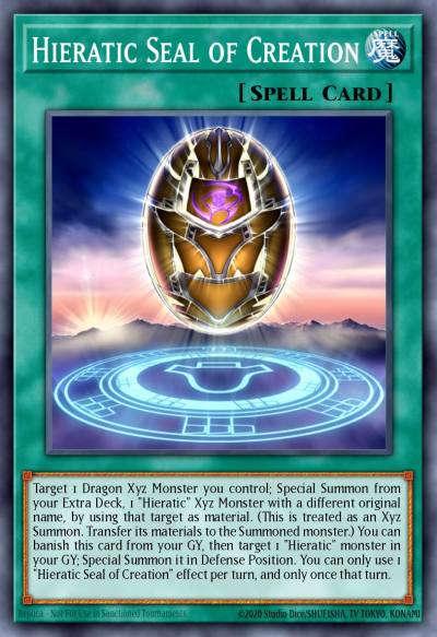Hieratic Seal of Creation Ultra Rare GFTP-EN005 Ghosts From the Past Yugioh card