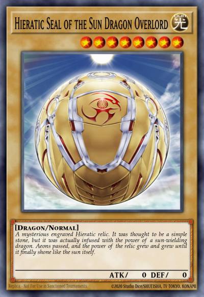 Hieratic Seal of the Sun Dragon Overlord Common GAOV-EN002 Galactic Overlord Yugioh card
