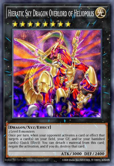 Hieratic Sky Dragon Overlord of Heliopolis Ultra Rare GFTP-EN004 Ghosts From the Past Yugioh card