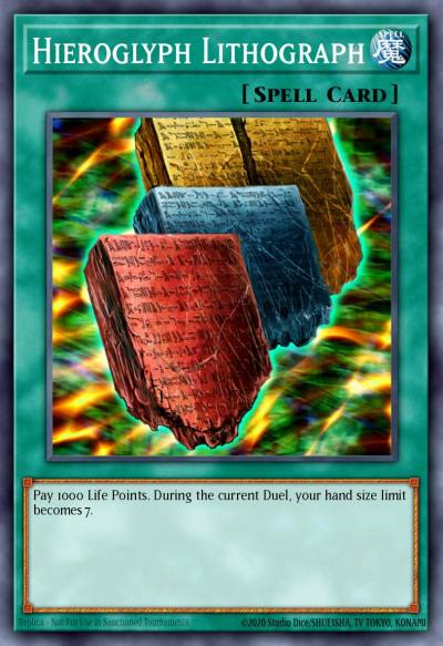 Hieroglyph Lithograph Common DR1-EN034 Dark Revelation Volume 1 Yugioh card