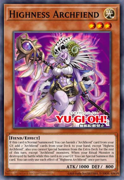 Highness Archfiend Super Rare BPRO-EN016 Burst Protocol Yugioh card