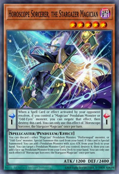 Horoscope Sorcerer, the Stargazer Magician Starlight Rare MAMO-EN014 Magnificent Monsters Yugioh card