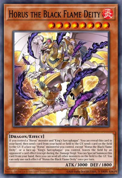 Horus the Black Flame Deity Ultra Rare MP25-EN158 2025 Mega-Pack Tin Yugioh card
