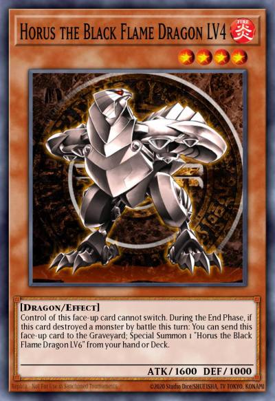 Horus the Black Flame Dragon LV4 Rare DR3-EN006 Dark Revelation Volume 3 Yugioh card