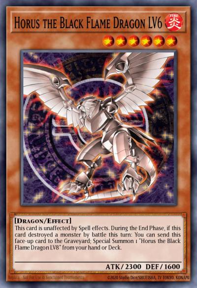 Horus the Black Flame Dragon LV6 Super Rare DR3-EN007 Dark Revelation Volume 3 Yugioh card