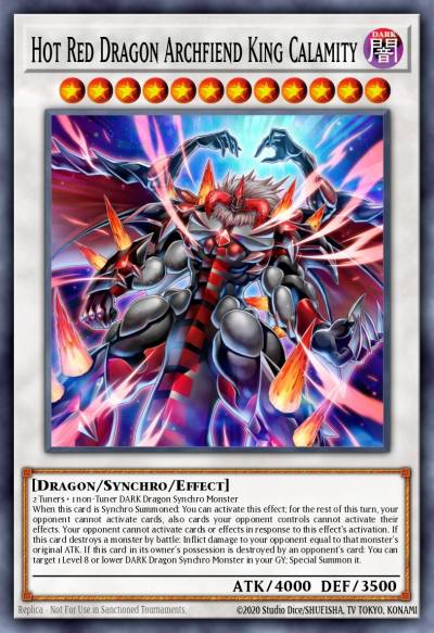 Hot Red Dragon Archfiend King Calamity Ultra Rare DUPO-EN059 Duel Power Yugioh card