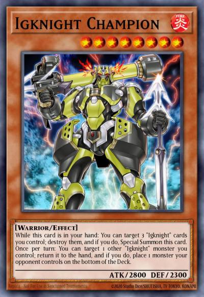 Igknight Champion Rare CORE-EN033 Clash of Rebellions Yugioh card