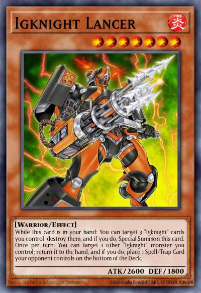 Igknight Lancer Rare CORE-EN032 Clash of Rebellions Yugioh card