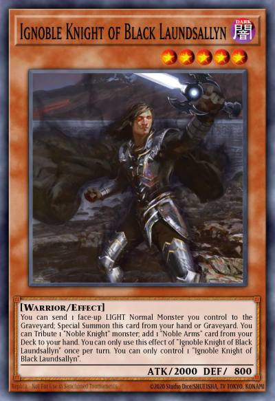 Ignoble Knight of Black Laundsallyn Super Rare ABYR-EN000 Abyss Rising Yugioh card