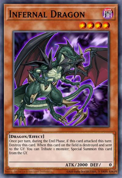 Infernal Dragon Duel Terminal Normal Parallel Rare DT02-EN058 Duel Terminal 2 Yugioh card