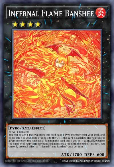 Infernal Flame Banshee Prismatic Secret Rare MP24-EN120 25th Anniversary Tin Dueling Mirrors Yugioh card