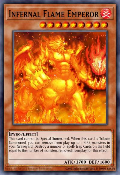 Infernal Flame Emperor Ultra Rare SD3-EN001 Structure Deck Blaze of Destruction Yugioh card