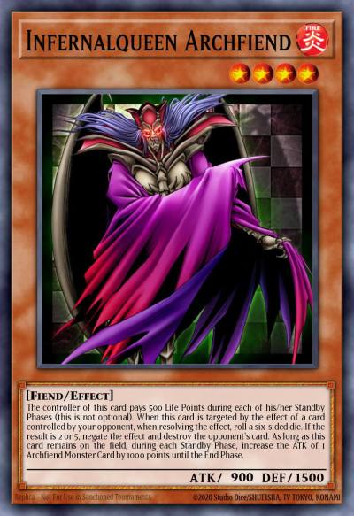 Infernalqueen Archfiend Rare DCR-071 Dark Crisis Yugioh card